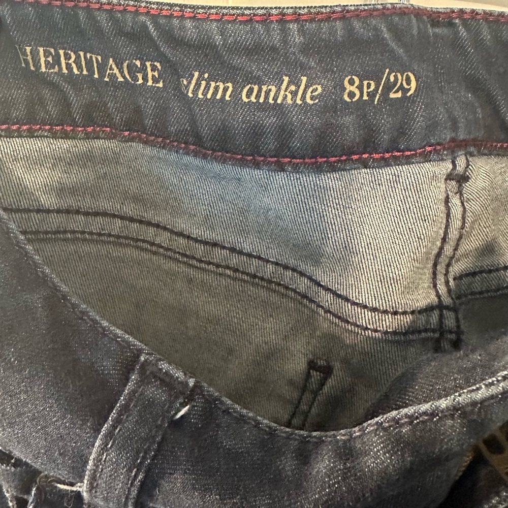 Heritage Dark Blue Slim Ankle Pants